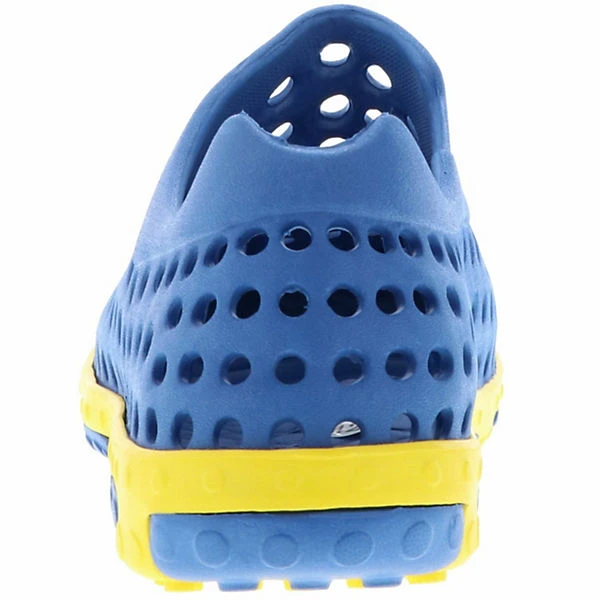 Damen Herren Badeschuhe Schwimmschuhe Gummigaloschen Blau/gelb - Blau 4 Damen Herren Badeschuhe Schwimmschuhe Gummigaloschen Blau/gelb - Blau – Bild 2