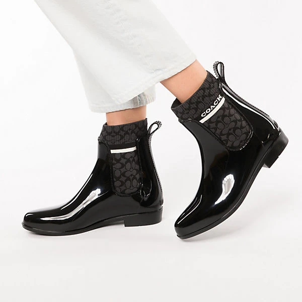 Coach Rivington Rubber Rain Bootie Gummistiefel 4 Coach Rivington Rubber Rain Bootie Gummistiefel – Bild 2
