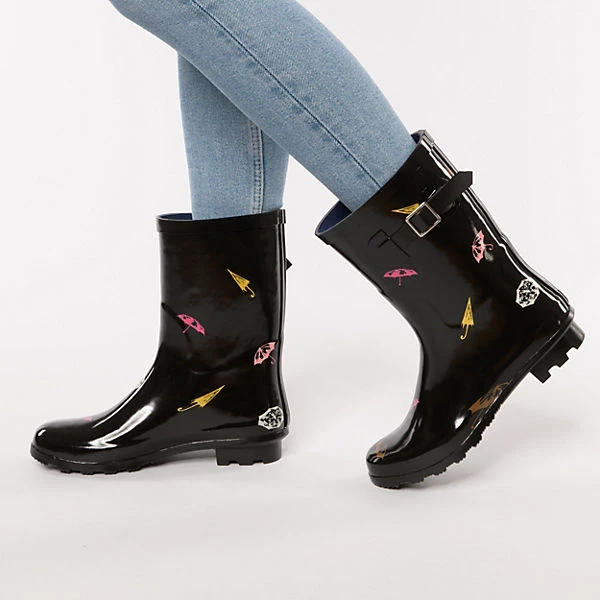 Regenschirme Rain Boots Gummistiefel - Schwarz 4 Regenschirme Rain Boots Gummistiefel - Schwarz – Bild 2