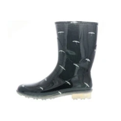 Damen Gummistiefel Regenschuhe Stiefeletten Kurzschaft Regenschirm Schwarz - Schwarz -Mode-Sneaker-Shop 24297694 05