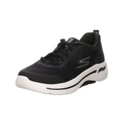Skechers Damen Laufschuhe Go Walk Arch Fit Sneaker Freizeit Sport Schuhe Textil Uni Laufschuhe - Schwarz