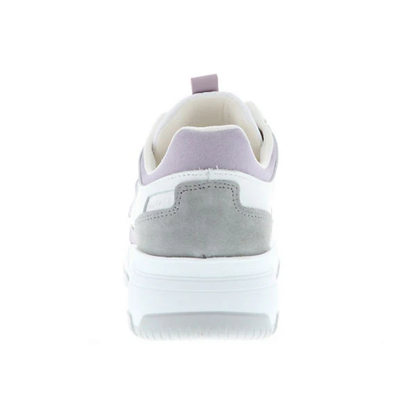 Re Skara Damen Mädchen Sneaker Low-Top Plateau Weiß/lila/grau - Weiß 4 Re Skara Damen Mädchen Sneaker Low-Top Plateau Weiß/lila/grau - Weiß – Bild 2