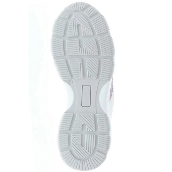 Re Skara Damen Mädchen Sneaker Low-Top Plateau Weiß/lila/grau - Weiß 5 Re Skara Damen Mädchen Sneaker Low-Top Plateau Weiß/lila/grau - Weiß – Bild 3