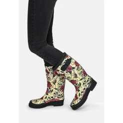 Gummistiefel Ghost Langschaft Mit Totenköpfen Und Roten Rosen - Mehrfarbig -Mode-Sneaker-Shop 25437393 03