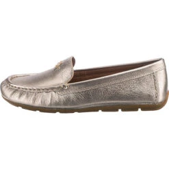 Coach Marley Metallic Leather Driver Loafers - Champagner -Mode-Sneaker-Shop 25835856 03