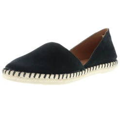 MACARELLA Damen Espadrilles Flach Echtleder Wildleder Schwarz/negro - Schwarz