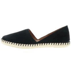 MACARELLA Damen Espadrilles Flach Echtleder Wildleder Schwarz/negro - Schwarz -Mode-Sneaker-Shop 26034326 05