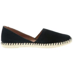 MACARELLA Damen Espadrilles Flach Echtleder Wildleder Schwarz/negro - Schwarz -Mode-Sneaker-Shop 26034326 06