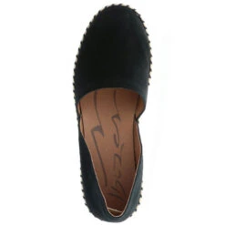 MACARELLA Damen Espadrilles Flach Echtleder Wildleder Schwarz/negro - Schwarz -Mode-Sneaker-Shop 26034326 07