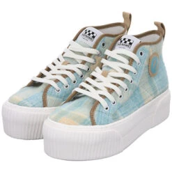 Damen Sneaker Schuhe Iron Mid Side Sneaker Sport Halbschuhe Textil Kariert Sneakers High -Mode-Sneaker-Shop 27300332 10