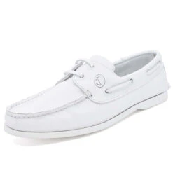 Herren Bootsschuhe Knude Weiß Leder - Weiß