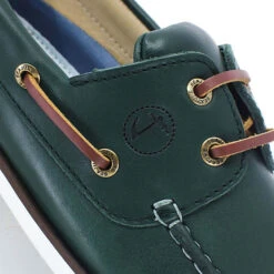 Herren Bootsschuhe Fakarava Grün Leder -Mode-Sneaker-Shop 27312989 07