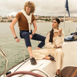 Herren Bootsschuhe Reynisfjara Dunkelbraunes Leder -Mode-Sneaker-Shop 27313002 08