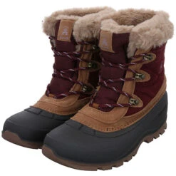 Kamik Snovalley 5 Schneeboots Leder-/Textilkombination Uni Alpinstiefel - Rot/lila -Mode-Sneaker-Shop 28524416 10