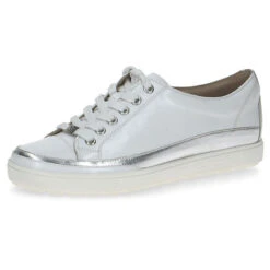 Caprice Damen Low Sneaker Low Top 9-23654-20 Weiß 122 White Naplak Leder Mit CAP LI Sneakers Low - Weiß