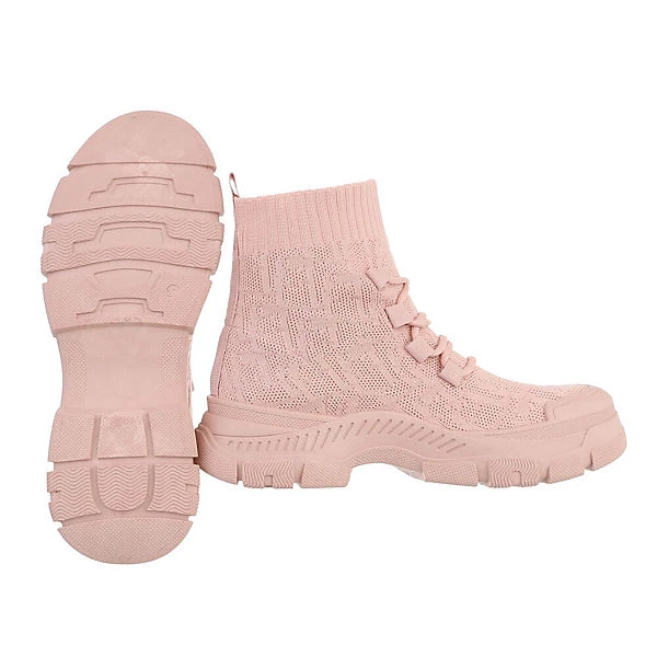 Sneakers High Lochschnürung, Flach, 4 Sneakers High Lochschnürung, Flach, – Bild 2