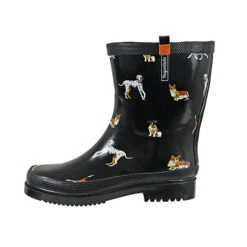 Gummistiefel Waldi Halbschaft Mit Hunde Motiv - Schwarz -Mode-Sneaker-Shop 29630010 03