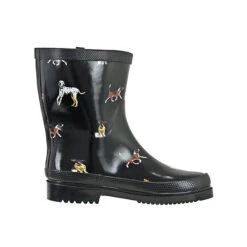 Gummistiefel Waldi Halbschaft Mit Hunde Motiv - Schwarz -Mode-Sneaker-Shop 29630010 05