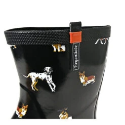 Gummistiefel Waldi Halbschaft Mit Hunde Motiv - Schwarz -Mode-Sneaker-Shop 29630010 07