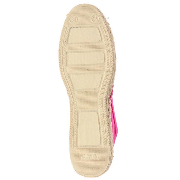 Damen Espadrilles Slipper Flach Bastoptik Pink/magenta - Pink 5 Damen Espadrilles Slipper Flach Bastoptik Pink/magenta - Pink – Bild 3
