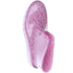 Damen Stiefeletten Gummistiefel Regenschuhe Pink/grau/silber -Mode-Sneaker-Shop 9518606 07